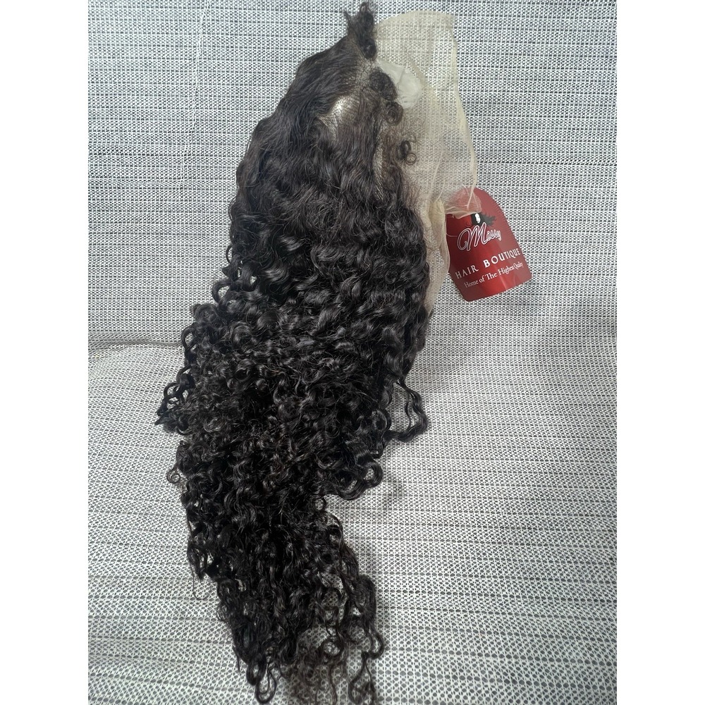 Miss Hair Boutique 100% Human Hair 360 Wig 22" Curly 4C Baby Hair - Picture 2 of 6